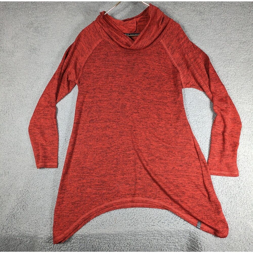 Marc New York Sweater Womens Size XL Heather Red Performance Cowl Long Sleeve